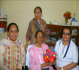 Ms. Leela Mall (late) the pioneer midwife of Pakistan was born on 18th April 1932 in Punjab. She joined School of Midwifery Lady Dufferin Hospital, Karachi in March, 1993 and retired in May 2014. She served 21 years as Principal at Cowsajee School of Midwifery, Lady Dufferin Hospital (LDH), Karachi.